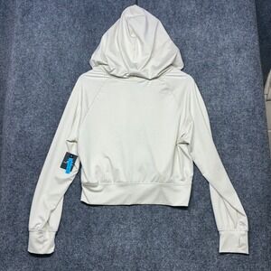 Pro Player Jacket Oatmeal L Full Zip Cropped Hooded Wicking Thumbhole Activewear